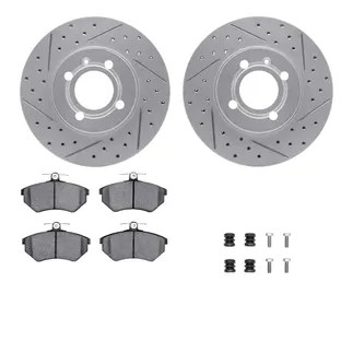 R1 Concepts WBTH1-74006 Brake Rotors - Carbon Coated - D/S W/ Euro Ceramic Pads & Hdw